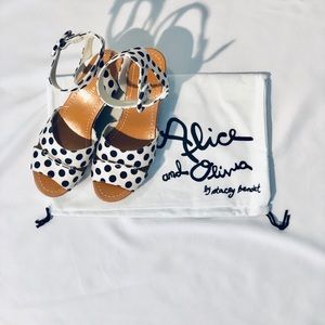 Alice & Olivia polka dot wedges